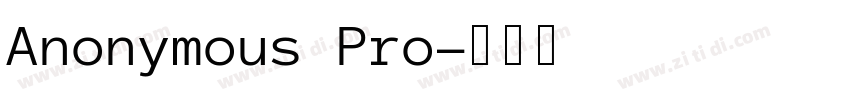 Anonymous Pro字体转换